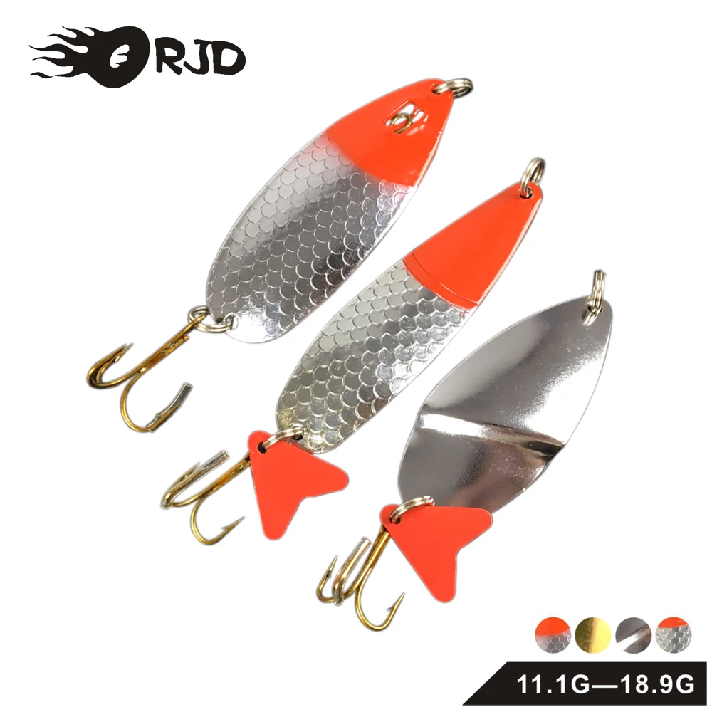 ORJD Spoon Bait Copper Stream Metal Fishing Lure For Trout Chub Perch Salmon Jig Spoon Fishing Tackle Accessorie Artificial Bait