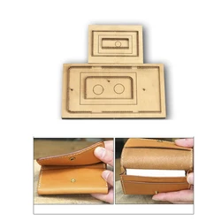 DIY leather craft cardholder wallet die cutting knife mold metal hollowed punch tool steel blade 12x8x3cm