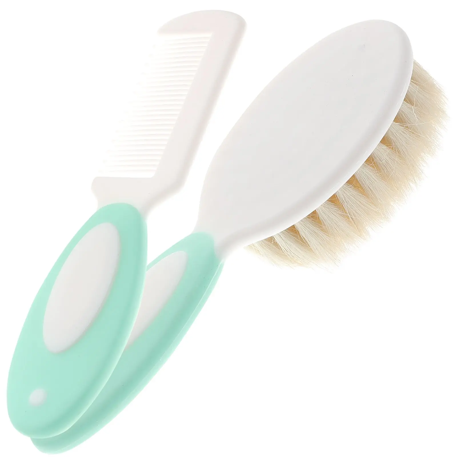 Wool Brush Comb Set for Baby Kids Newborn Soft Massage Scalp Tools Promote Hair Growth Bath Cleaning Brush Infant Wool Comb Baby