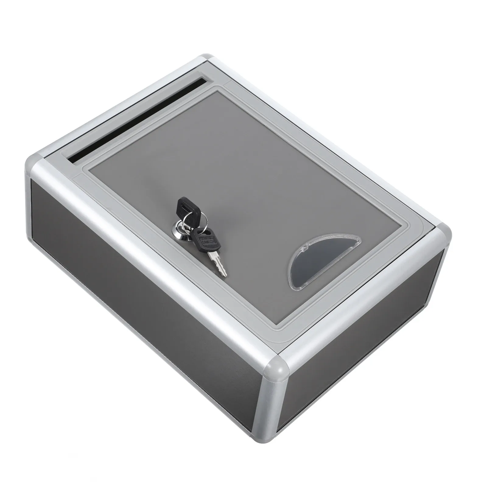 Stainless Steel Wall Mounted Suggestion Mailbox with Lock Heavy Duty Waterproof Lightweight for Office Company Complaints
