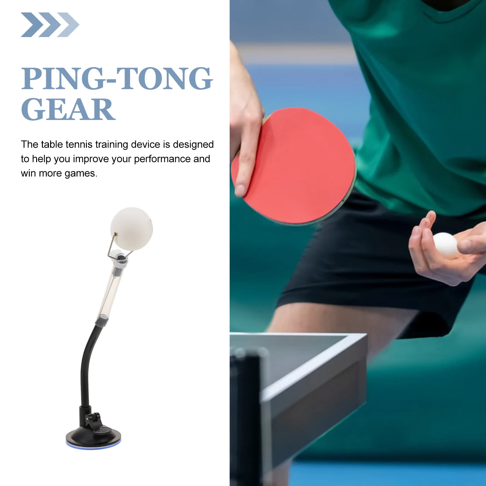

Ping-Pong Trainer Device Daily Use Table Tennis Training Tool Perfect for Individual and Team Practice