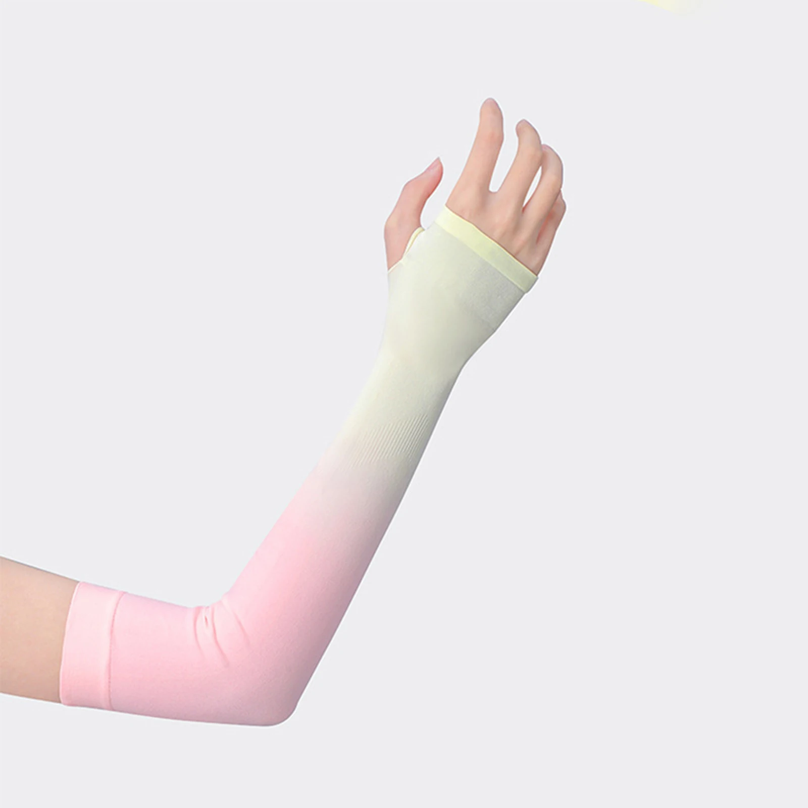 Summer Cooling Arm Sleeves Cover Sweat Absorption Soft Fabric Sports Sleeves for Running Cycling Driving