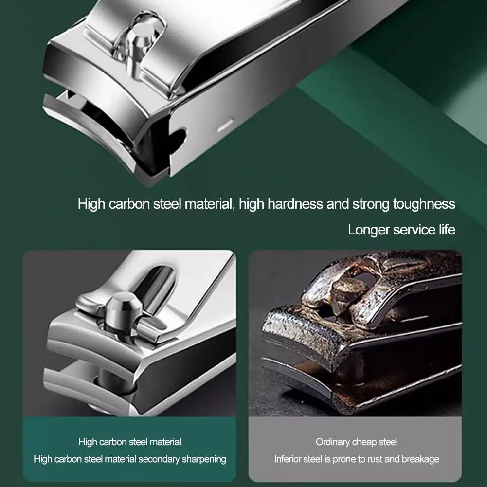 Set di manicure portatili da 10 pezzi Kit per pedicure Set di tagliaunghie nero brillante Strumenti per la cura personale Forbici ﻿