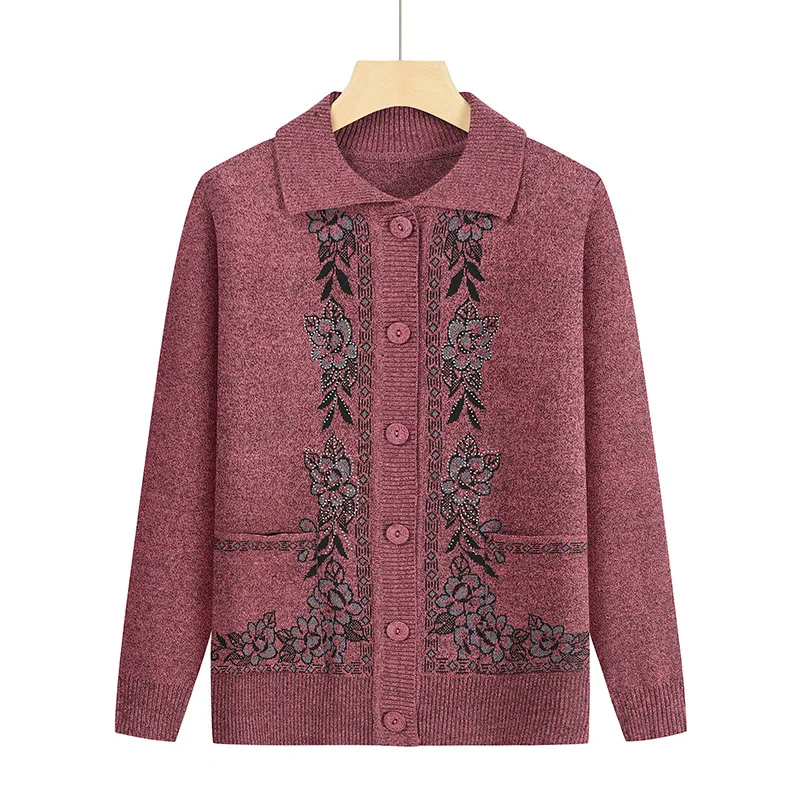 

New autumn and winter women's clothing, collar, autumn and winter sweater, outerwear, knitted cardigan, top