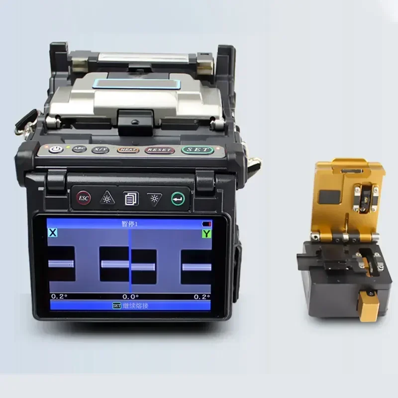 

Портативный 220 ВГорячий расплавковый резак для оптоволокна Высокоточный автоматический сварочный аппарат для оптоволоконного кабеля Оптический припой Cold Co