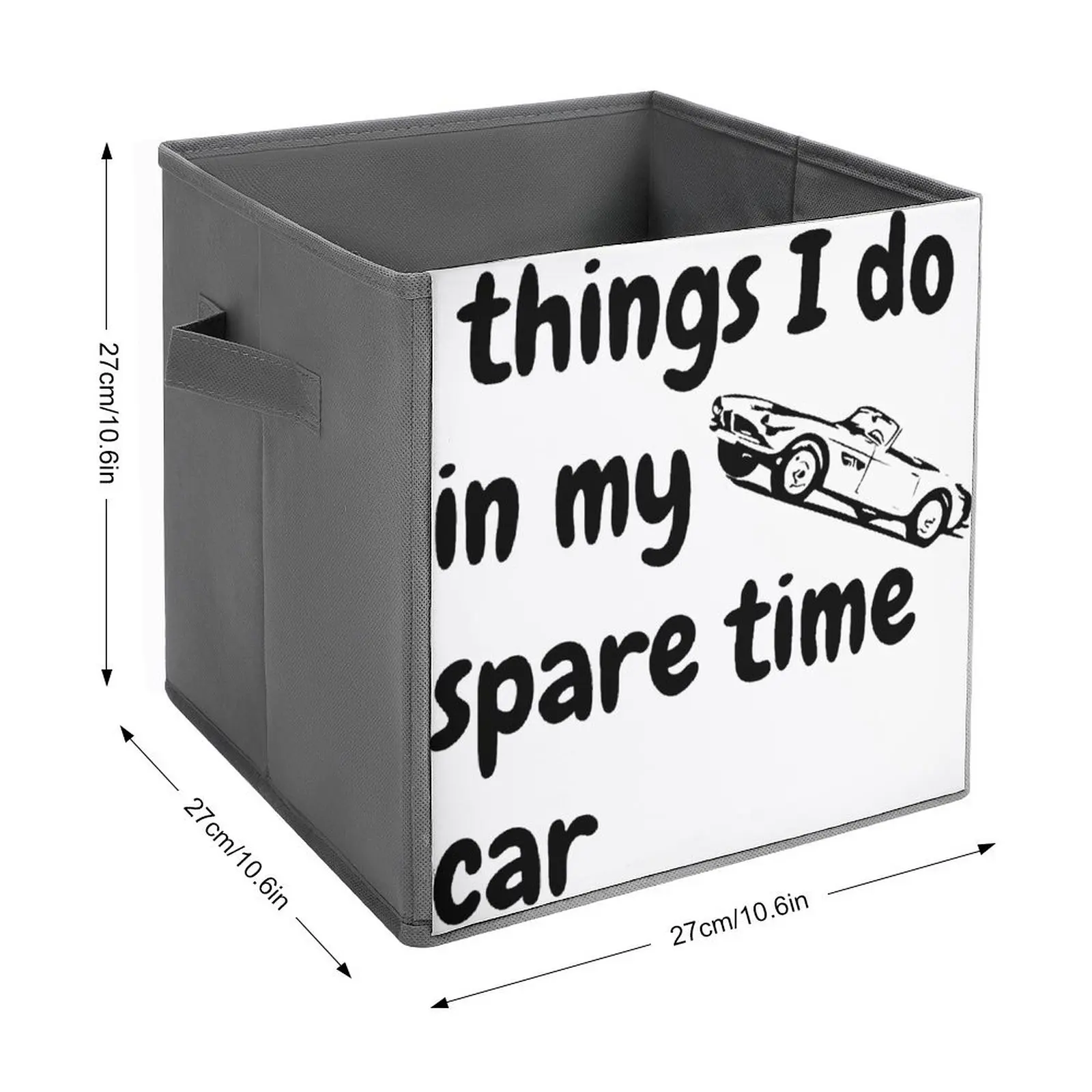 Storage Bins Things I Do In My Spare Time Car Dust Proof Graphic Vintage Folding Storage Box Super Soft Portable Staying Books C