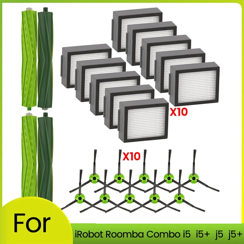 

Запасные части ABFU-24PCS для Irobot Roomba Combo I5, I5+, J5, J5+, детали робота-пылесоса, роликовые боковые щетки, фильтры