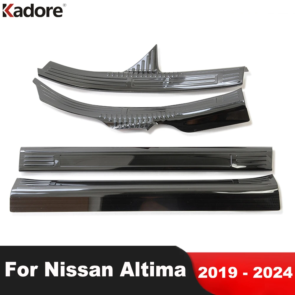 Door Sill Scuff Plate Cover Trim For Nissan Altima 2019-2021 2022 2023 2024 Steel Car Welcome Pedal Protector Guard Accessories