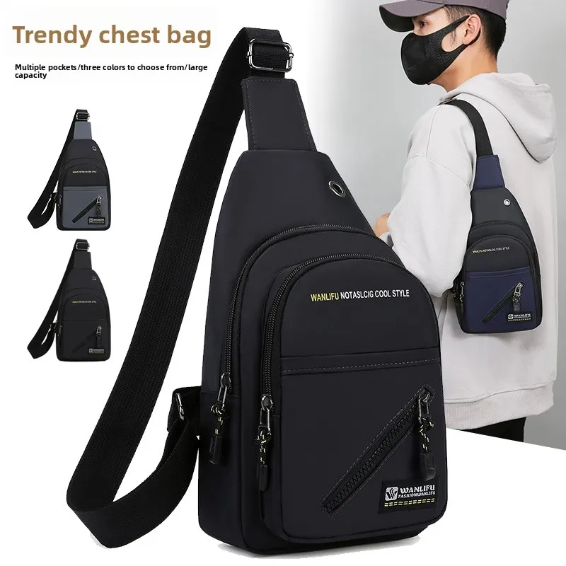 

Компактная нагрудная сумка для мужчин и женщин, стильный противоугонный рюкзак-слинг через плечо из водонепроницаемого нейлона, идеально подходит для активного отдыха на природе.