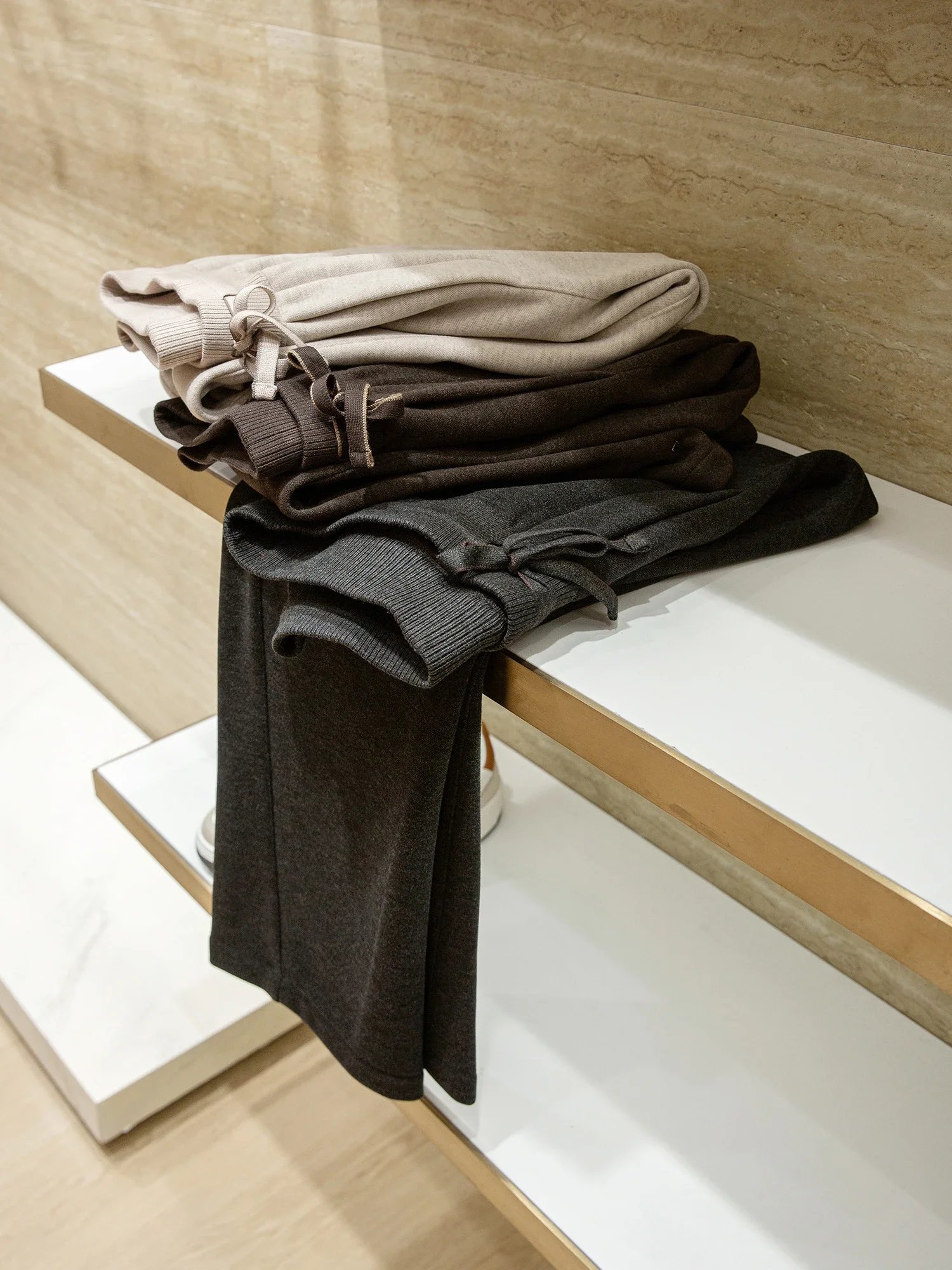 

LP Jogging pants antibacterial fabric drape air layer modal scimitar straight casual pants