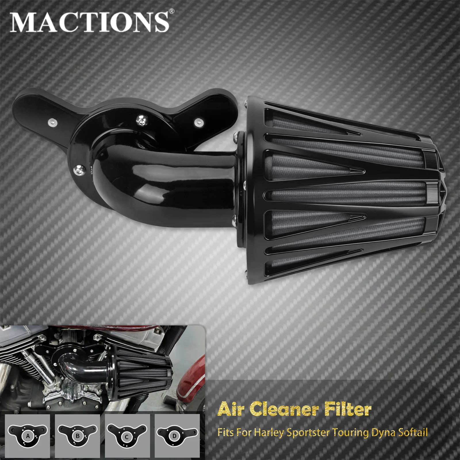Motorcycle Air Cleaner Intake Air Filter System Kits For Harley Sportster XL Softail Touring Dyna Road Street Electra Glide FXBB