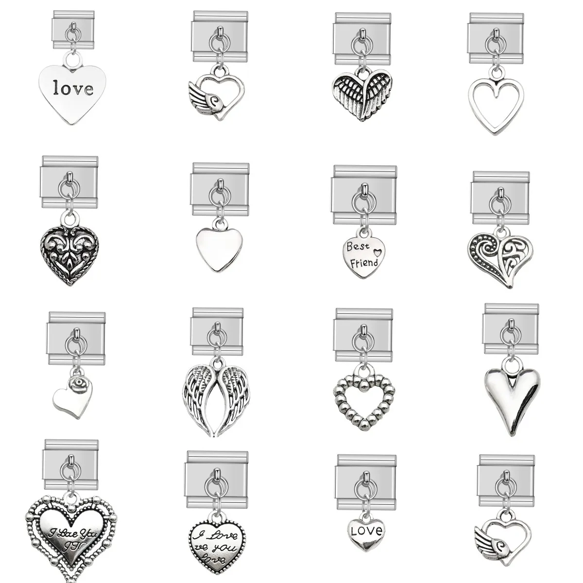 

New Fashion Beautiful the symbol of love is small love Charm Italian Links Fit 9mm Bracelet DIY Making Jewelry