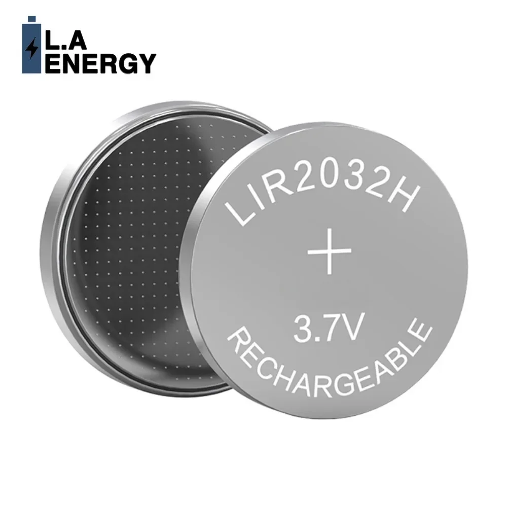 2PCS 70mAh LIR2032H 3.7V High Capacity Rechargeable Lithium Battery LIR2032 H Battery Lithium Cell Coin Batteries