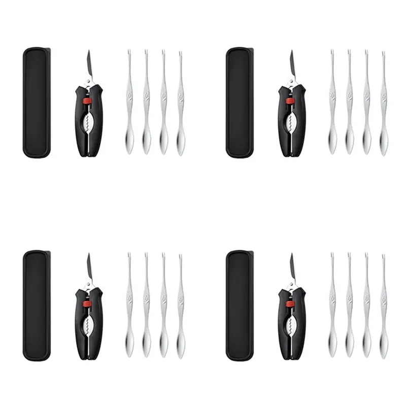 AT43-4X Crab Tools For Eating,Lobster And Crab Tool Set,Lobster Crackers Shellfish Seafood Tool