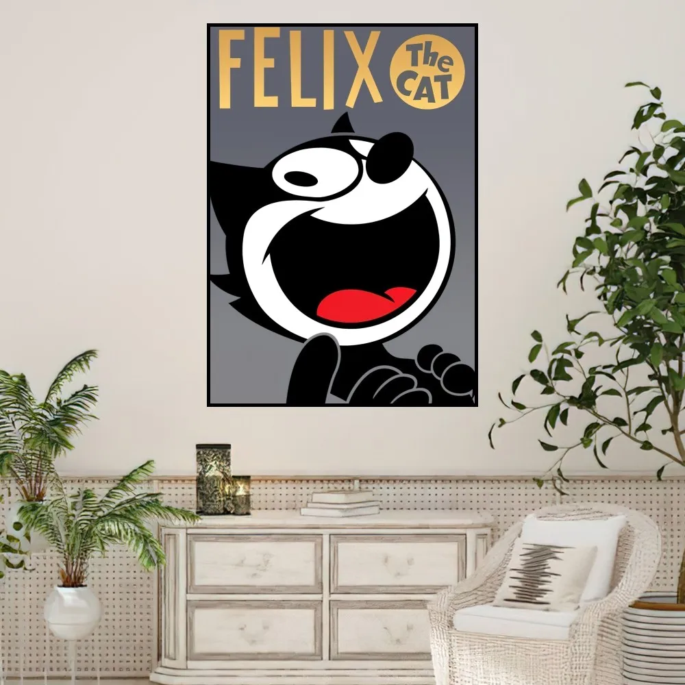 Cartoon F-Felix the Cat Poster Prints Wall Painting Bedroom Living Room Decoration Office Home