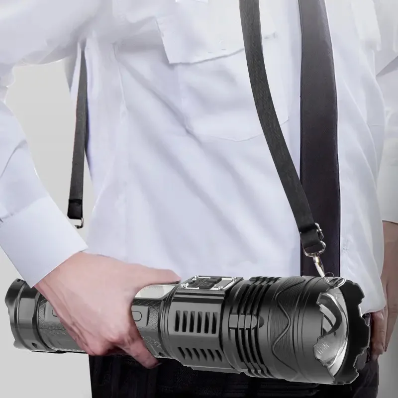 1000000LM Most Powerful LED Flashlight Rechargeable Type-c Flashlight Long Range 6000M Tactical Torch Light For Fishing Hunting