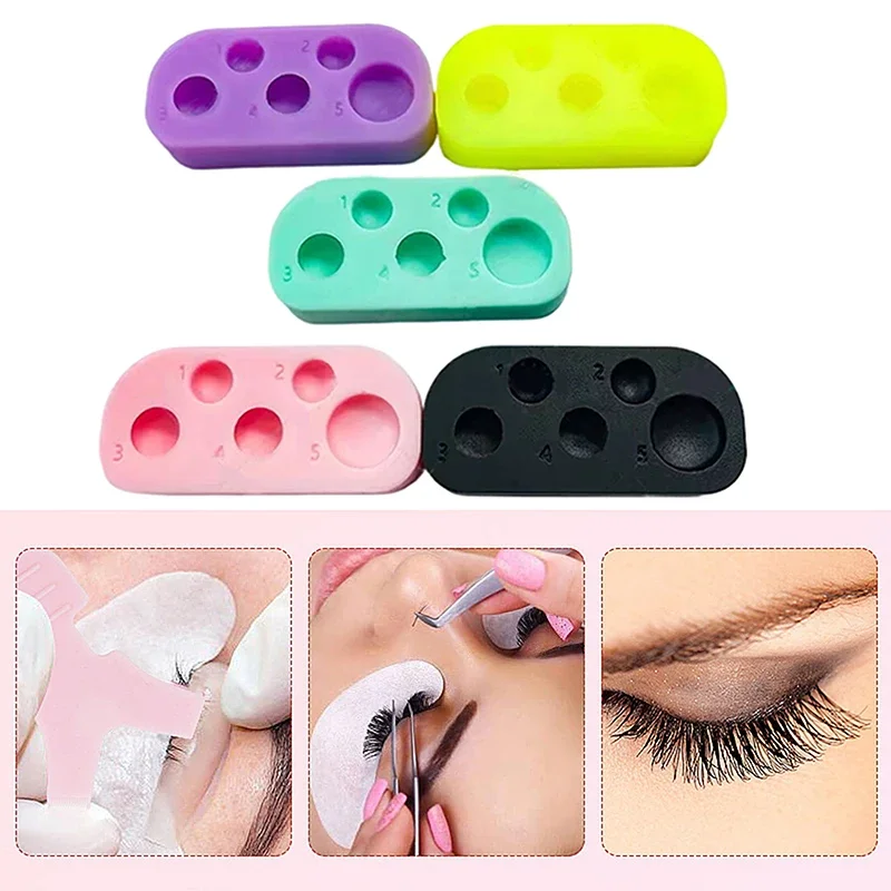 1 Pcs Rectangular Silicone Palette 5 Function Tray For Lash Lift And Tint Brow Lamination Eyelashes Perm Pads Makeup Tool