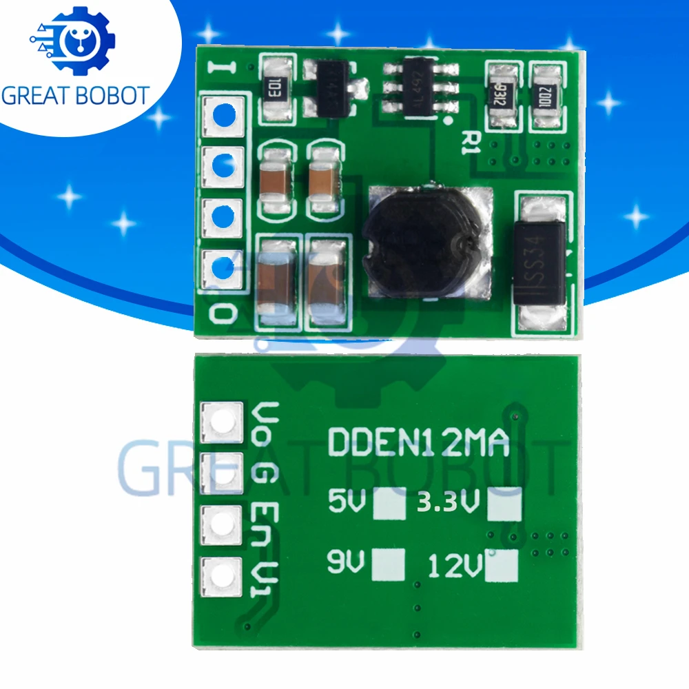 DC-DC Step-up-Boost-Konverter Spannungsregler Netzteilmodul mit Ein/Aus-Schalter 3V 3.3V 3.7V 4.2V 5V zu 5V 9V 12V