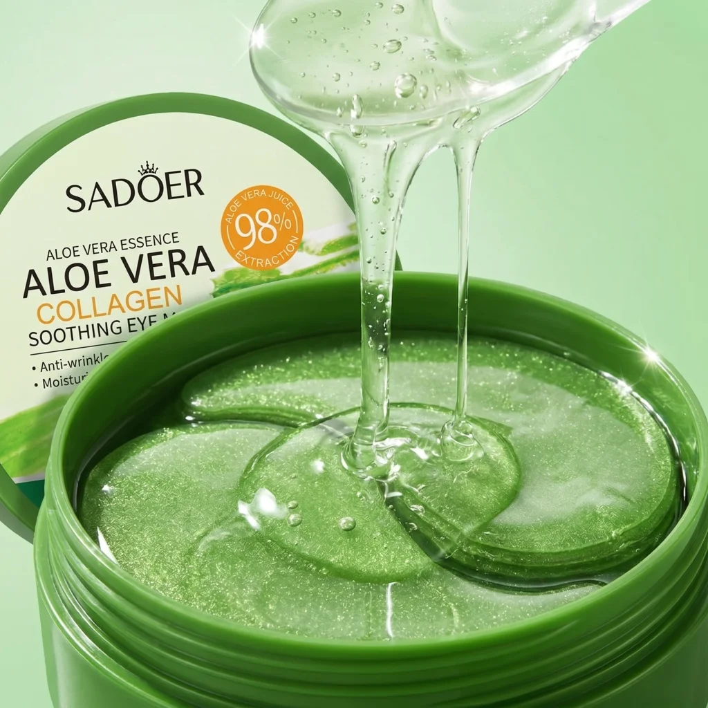 60pcs Aloe Vera Collagen Eye Mask Anti Dark Circles Eyes Bags Moisturizing Anti-Wrinkles Eye Patches Eyes Skin Care Products