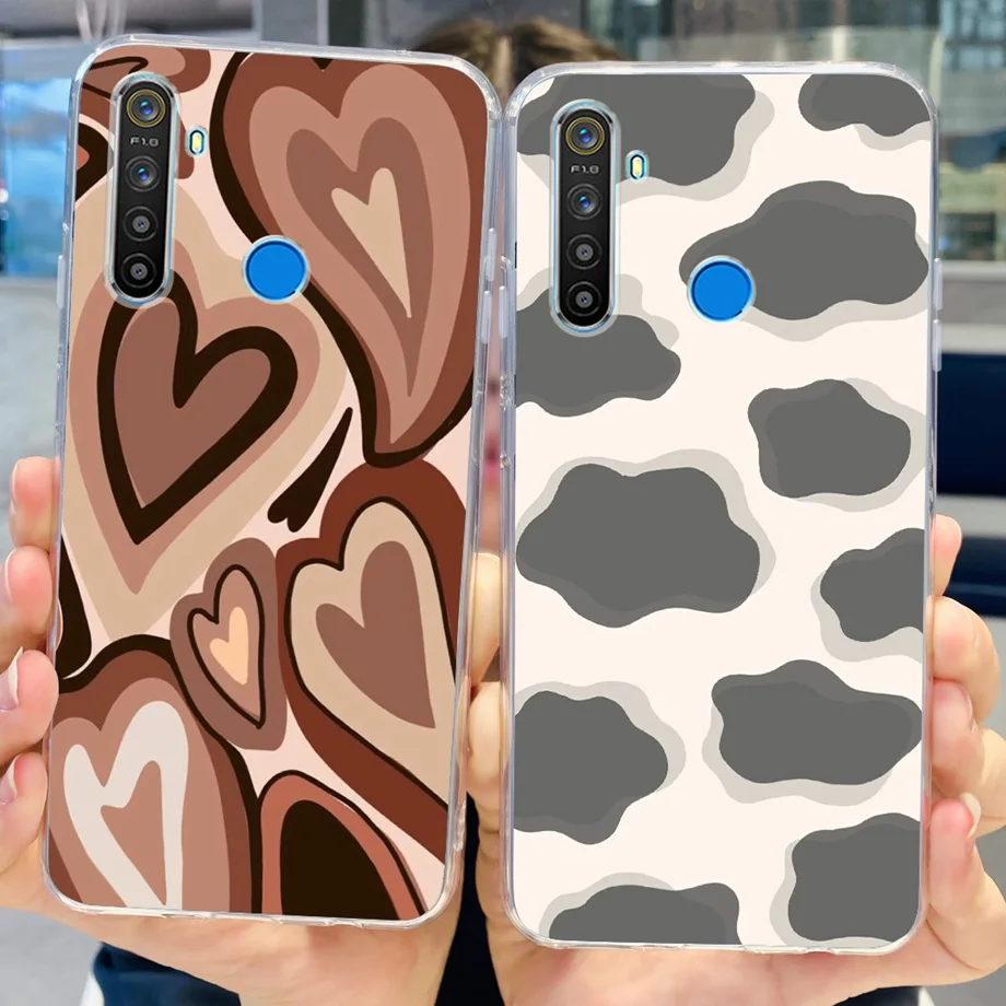 Realme 5 Pro için Kılıf Lüks İnce Tampon Yumuşak Şeffaf TPU Coque Oppo Realme 5i 5s 6i Realme 5 Arka Kapak Astronot Tampon