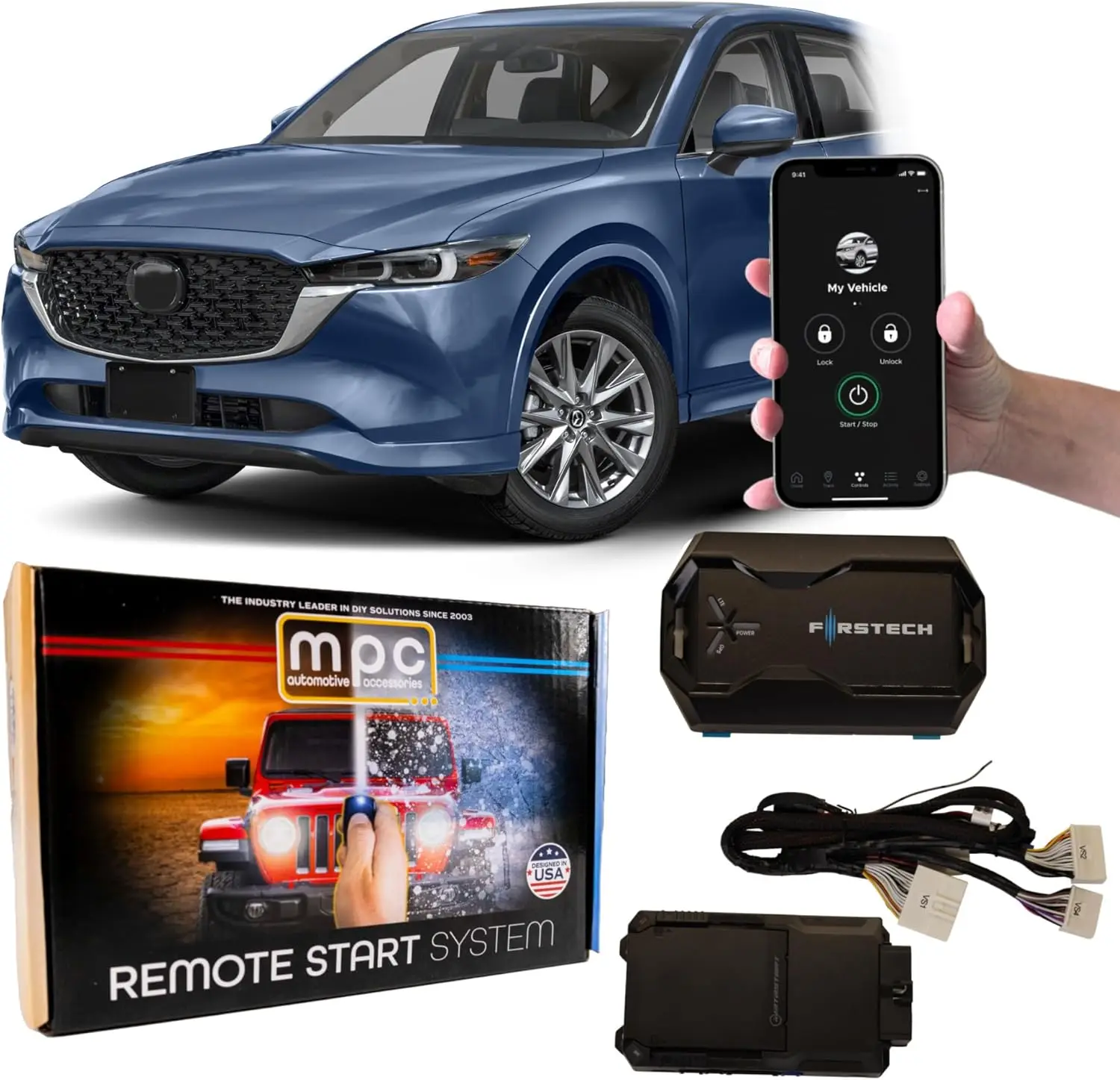 

Комплект дистанционного запуска для Mazda CX-5 2013-2024, управление через приложение, Plug & Play, без сращивания, поддержка США