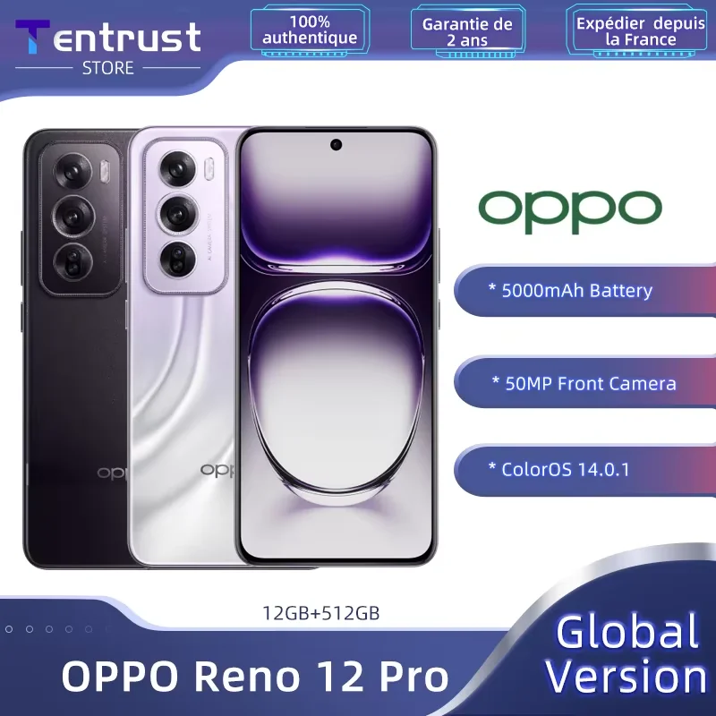 Global Version OPPO Reno 12 Pro smartphone 5g android  MediaTek Dimensity 7300-Energy 5000mAh SUPERVOOC ColorOS 14.1