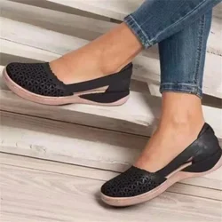 2024 Womens Autumn New Style Fashion Round Toe Flat Non-slip Women's Shoes Casual Shallow Mouth One-step Shoes for Women Mothers