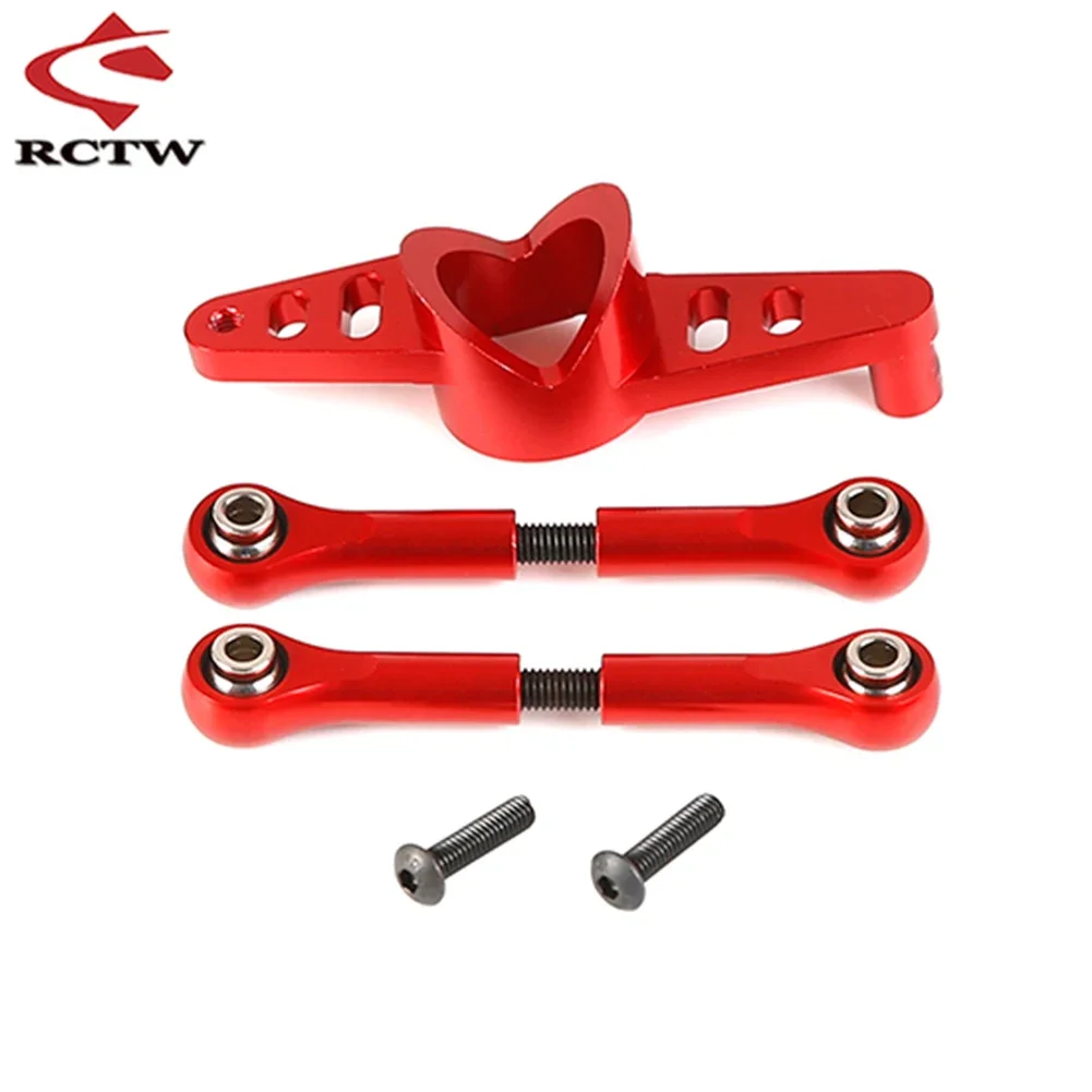 

HD CNC Metal Double Steering Servo Mount + Pull Rod for 1/5 Losi 5ive T ROFUN ROVAN LT KingmotorX2 FID DDT QL Truck Rc Car Parts