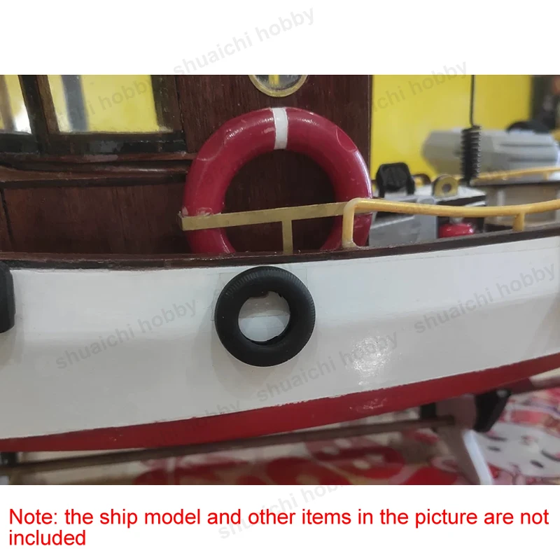 8 pçs diâmetro 26/33/34/57mm pneu de borracha para simulação navio barco anti-colisão fender decoração peças diy componentes de montagem de pneus