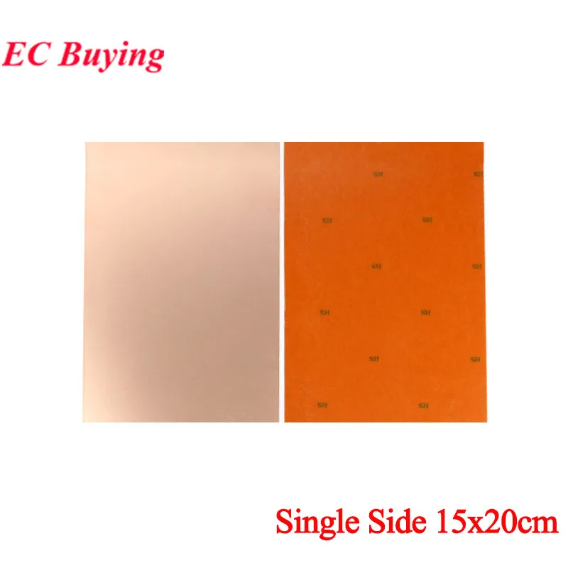 

Single Side Plate 15*20cm CCL PCB Copper Clad Laminate Bakelite 15x20cm Material Universal Board Practice DIY