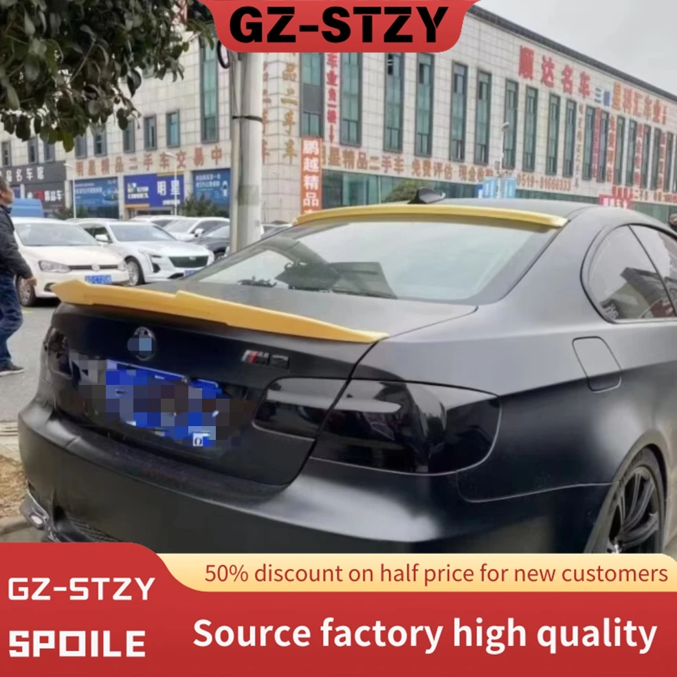 

For BMW E92 Series 2 Door Coupe E92 M3 ABS Black / REAL CARBON FIBER Roof Spoiler 2005 - 2012