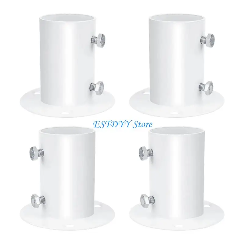 G6DE 4lots 1.5 In Swimming Pool Flanges Base for Stable Poles Mounting Resistant to Moisture Easyly Maintenance Use