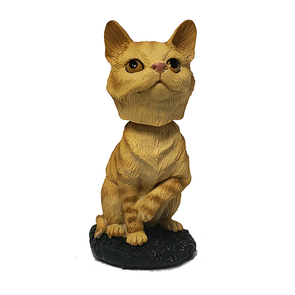 Custom Bobblehead for Cat Figurine, Handmade Polymer Clay Dolls, Cat Sculpture for Personalized Gift, Based on Your Pet Photo