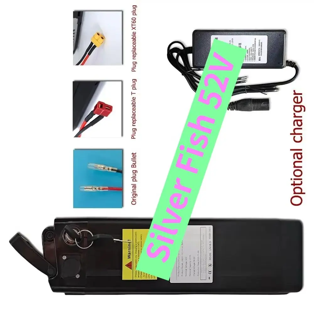 for Home Garden Grass Cutting Power Tool Silver Fish 52V Battery 20000mAh Cordless Electric Lawnmower