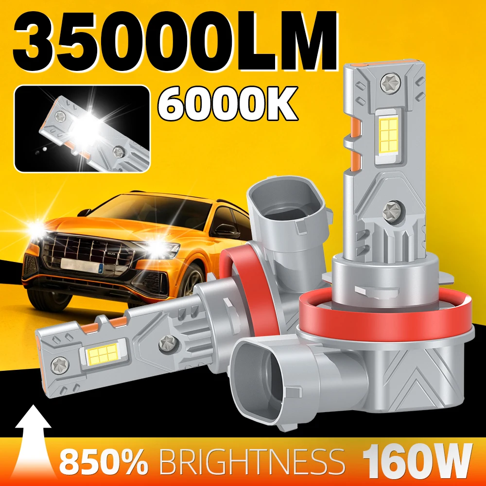 

35000LM High Quality hb4 Led Lights 160W Headlight Bulbs 6000K White CANBUS Lights H7 H1 9005 HB3 Automobile Motorcycles Lamp