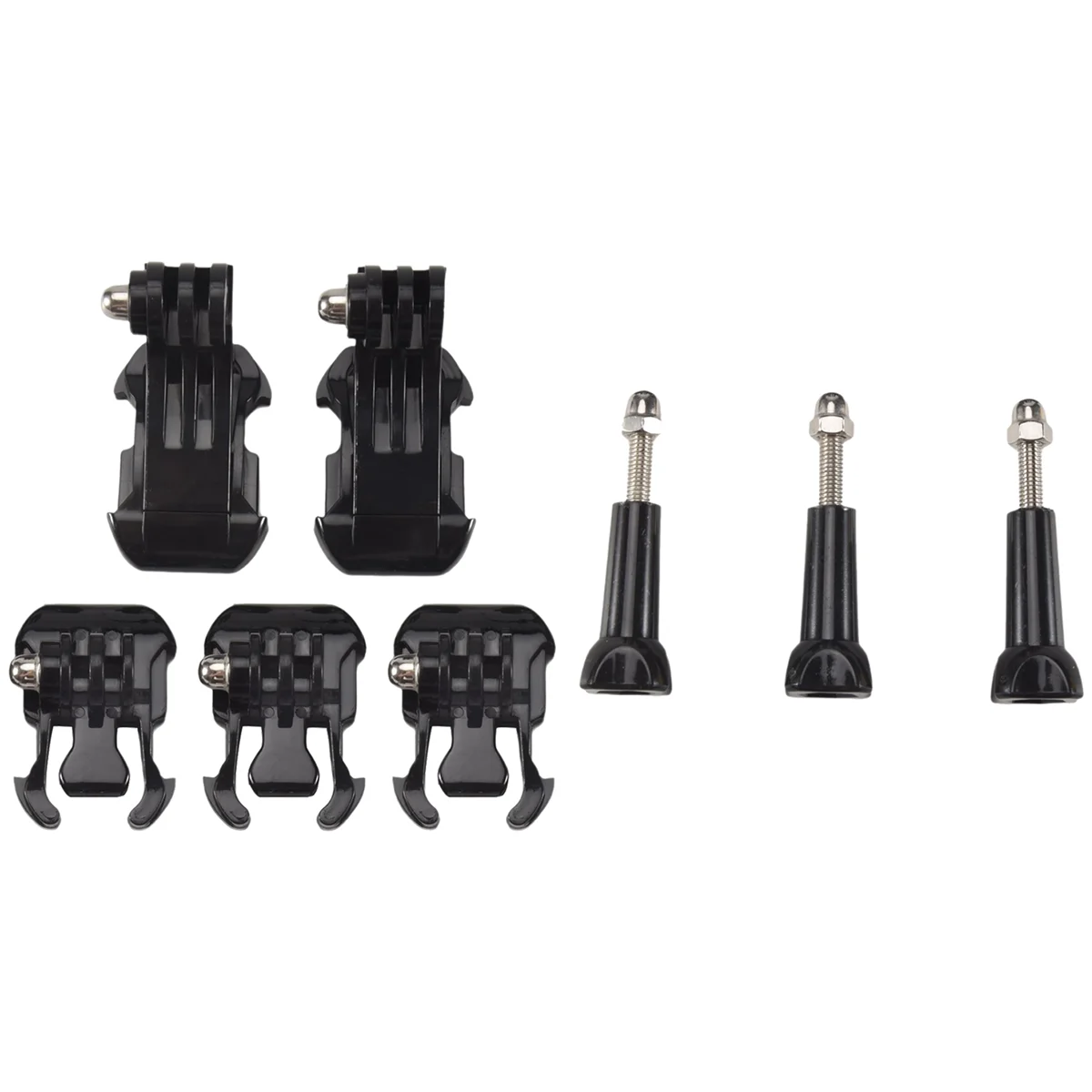 ABGIEight في مجموعة ملحقات واحدة لـ Gopro، حامل أساسي بمشبك إبزيم، سطح عمودي سريع التركيب على شكل حرف J، طويل