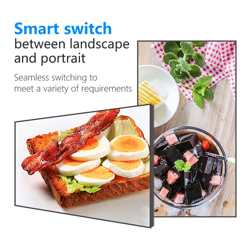 Scatola pubblicitaria Lettore di segnaletica digitale 4K Informazioni Android Rilascio Immagine Rolling Sottotitoli Display a schermo diviso per ingresso HDMI