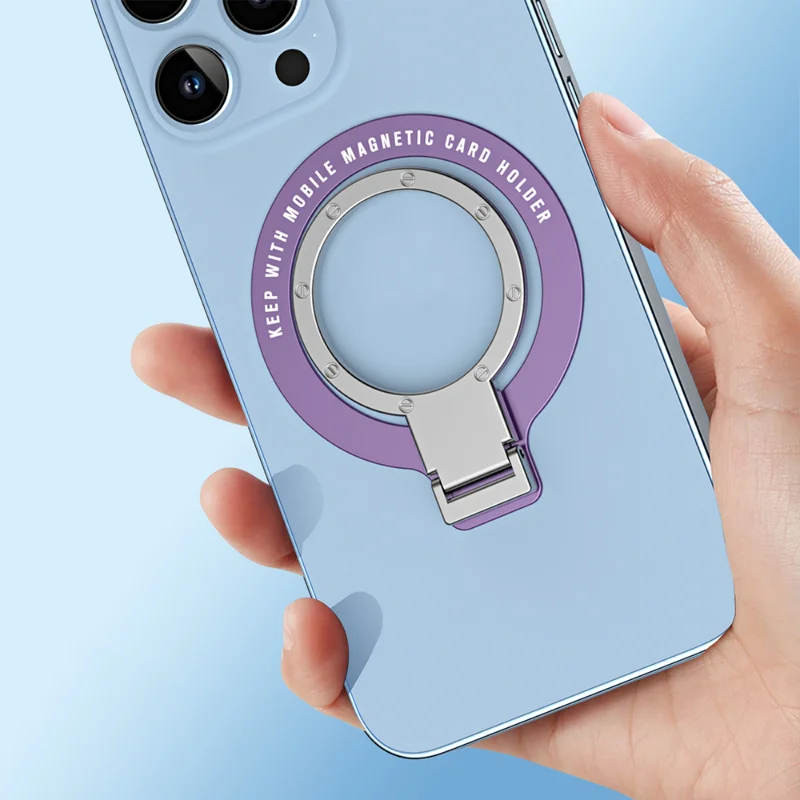 Ultra dünner Luxus faltbarer Schreibtisch Handy Ring halter kabelloses Laden Back sitcker Halterung Fall Zubehör für iPhone 12 13 – Detail 5