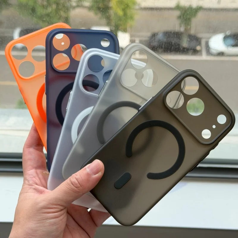 

Ultrathin Matte Soft TPU Magnetic Case Wireless Charging Compatible Protective Cover for iPhone 17 Pro 16 16 Pro 17 Pro Max