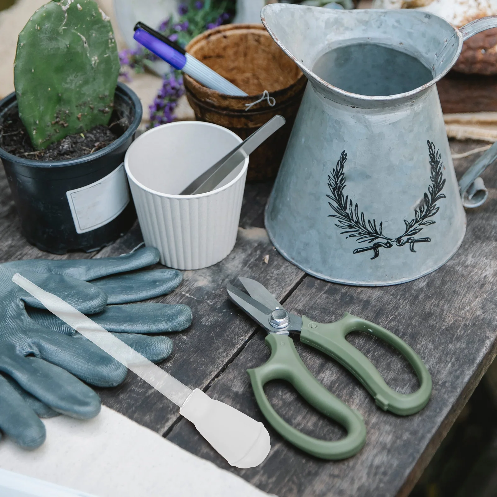 

2pcs Flower Pot Tray Absorber Long Tube Design Plant Saucer Water Sucker Plastic Suction Tube For Gardening Supplies Planter