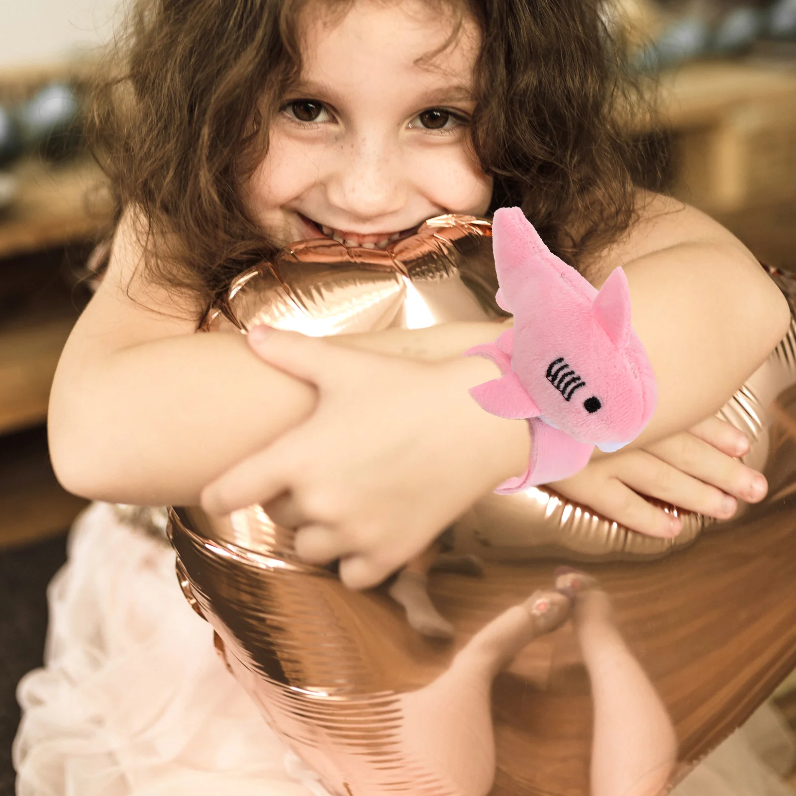 2 Pcs Plush Ring Stuffed Animal for Baby Wristband Snap Bracelets Toy Animals Kids Ocean