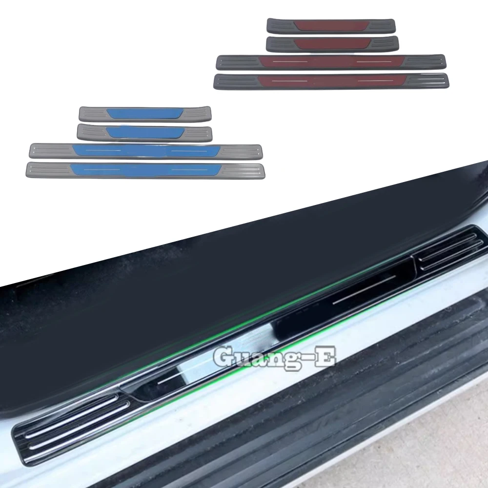 

Stainless Steel Pedal External Door Sill Guards Threshold Scuff Plate Cover Accessories For Isuzu D-MAX DMAX 2021 2022 2023 2024