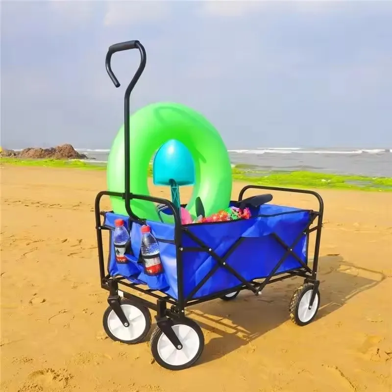 Heavy Duty Folding Beach Outdoor Wagon Carts Collapsible Garden Carts with Platform for Shopping