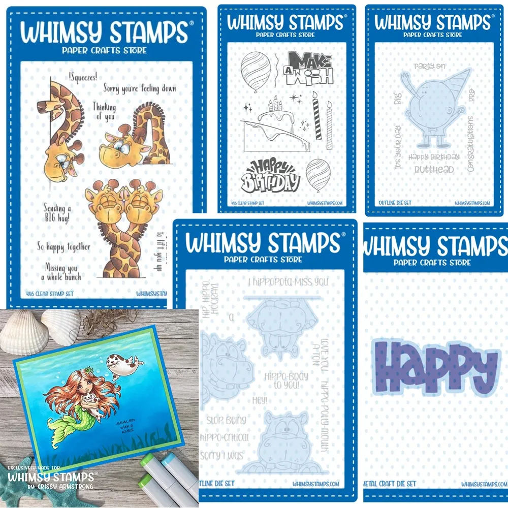 Seals and mermaids Clear Stamp and Metal Cutting Dies Seal for DIY Die Scrapbooking photo album Card Making Decoration Supplies