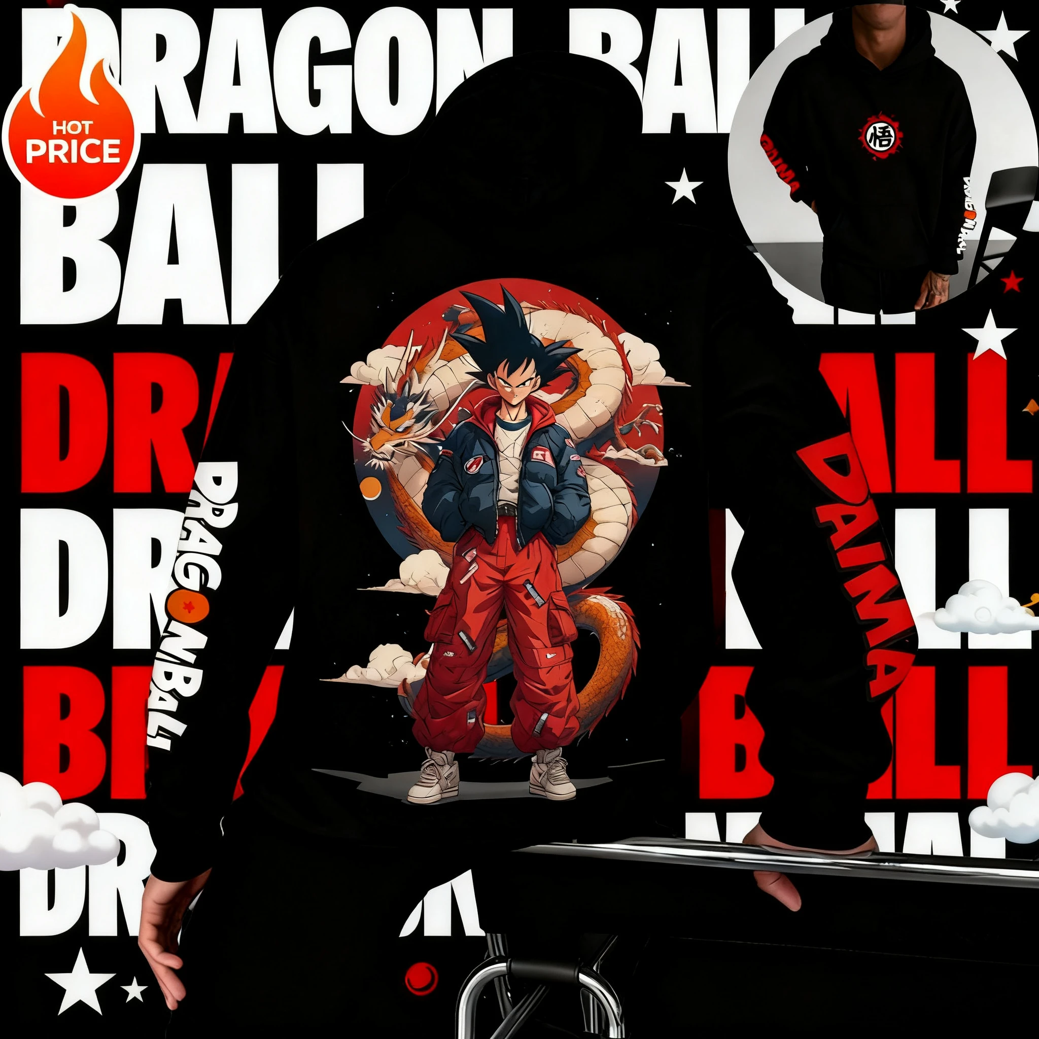 

Autumn Winter 2025 Son Goku Dragon Ball Harajuku Fall Winter Men Hooded Sweatshirt Street Oversized Hoodie Long-Sleeve Unisex