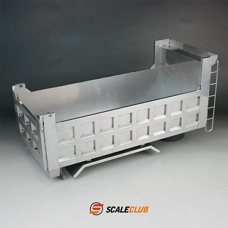 Scaleclub tamiya 1/14 custom -made stainless steel sheet metal domestic dump truck fighting