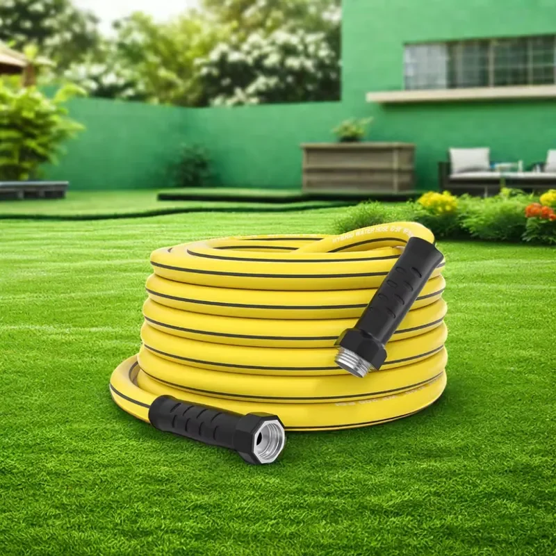200ft Flexible Garden Hose with Brass Fittings High Quality Rubber and Plastic Water Pipe for Home Outdoor Irrigation System