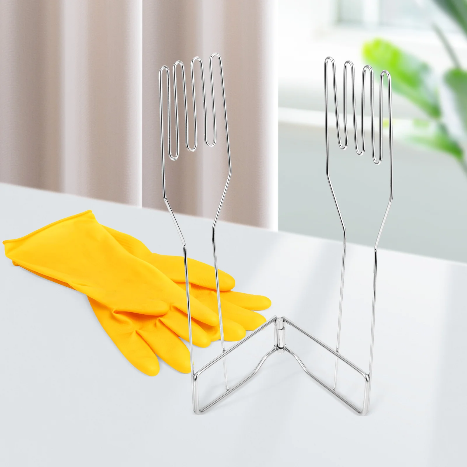 Glove Drying Rack Kitchen Holder Organizer Bracket Reusable Stand for Sink Iron Hanging