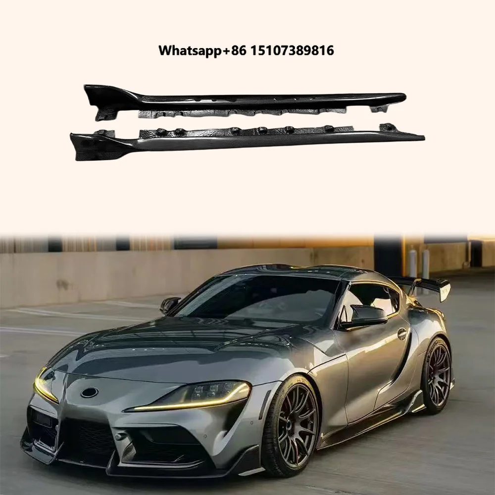 For  GR Supra MK5 A90 A91 2019-24 Carbon AD Style Side Skirts Body Kits