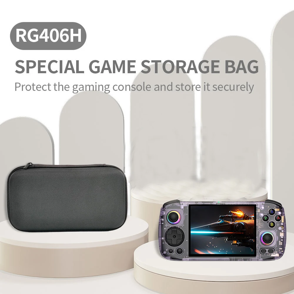 

Portable Organizer Bag Shockproof Handheld Game Console Case Carry Bag For ANBERNIC RG406 H Game Console